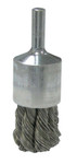 Weiler Vortec Pro Stem Mtd Knot Wire End Brushes, Carbon, 3/4 in Dia, .014 Wire View Product Image