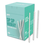 Wrapped White Paper Straws, 9", White, 400/pack Product Image 