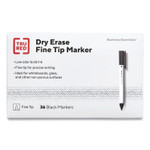 Dry Erase Marker, Pen-Style, Fine Bullet Tip, Black, Dozen View Product Image