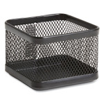 TRU RED Small Stackable Wire Mesh Accessory Holder, 3.46 x 3.46 x 2.75, Black (TUD24402446) View Product Image