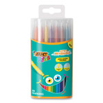 BIC Kids Ultra Washable Markers, Plastic Tube, Medium Bullet Tip, Assorted Colors, 20/Pack (BICBKCMD20AST) View Product Image