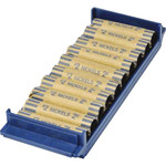 ControlTek Coin Trays for Nickels - Stackable - 10 Coin Compartment(s) - Blue - Plastic Product Image 