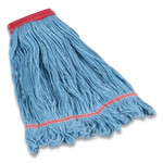 Coastwide Professional Looped-End Wet Mop Head, Cotton/Rayon/Polyester Blend, Large, 5" Headband, Blue (CWZ24420787) View Product Image