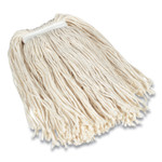 Cut-End Wet Mop Head, Cotton, #32, 1" Headband, White (CWZ24420790) View Product Image