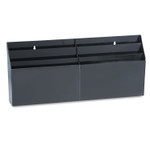 Rubbermaid Optimizers Six-Pocket Organizer, 6 Sections, Letter Size, 26.66" x 3.8" x 11.56" , Black (RUB96060ROS) View Product Image