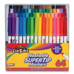 Cra-Z-Art Washable SuperTip Markers, Fine/Broad Bullet Tips, Assorted Colors, 64/Set View Product Image