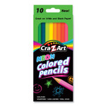 Cra-Z-Art Neon Colored Pencils, 10 Assorted Lead and Barrell Colors, 10/Set View Product Image