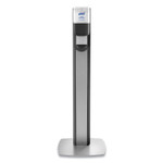 PURELL MESSENGER ES8 Silver Panel Floor Stand with Dispenser, 1,200 mL, 16.75 x 6 x 40, Silver/Graphite (GOJ7318DSSLV) View Product Image