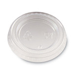 Dixie Plastic Portion Cup Lid, Fits 1 oz Portion Cups, Clear, 4,800/Carton (DXEPL10CLEAR) Product Image 