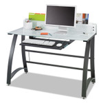 Safco Xpressions 47" Computer Desk, 47" x 23" x 37", Frosted/Black (SAF1938TG) View Product Image