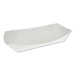 Paperboard Boat Basket, Hot Dog Tray with Perforations, 7.04 x 1.75 x 1.43, White, 1,000/Carton (PCTDDOGTPAC) View Product Image