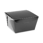 Pactiv Evergreen EarthChoice OneBox Paper Box, 46 oz, 4.5 x 4.5 x 3.25, Black, 200/Carton (PCTNOB08B) View Product Image