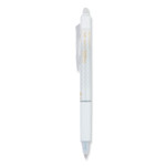 Pilot FriXion Clicker Design Erasable Gel Pen, Retractable, Extra-Fine 0.5 mm, Black Ink, White Barrel, Dozen (PIL15128) View Product Image