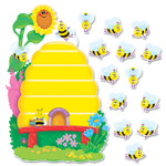 TREND Busy Bees Job Chart Plus Bulletin Board Set, Busy Bees, 18.25" x 17.5", Assorted Colors, 37/Pack View Product Image