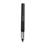 TRU RED Roller Ball Pen, Stick, Fine 0.5 mm, Black Ink, Black/Clear Barrel, Dozen View Product Image