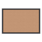 U Brands Cork Bulletin Board, 35 x 23, Tan Surface, Black Frame (UBR301U0001) View Product Image
