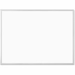 U Brands Magnetic Dry-Erase Board - 48" (4 ft) Width x 36" (3 ft) Height - White Painted Steel Surface - Silver Aluminum Frame - Rectangle - Horizontal/Vertical Product Image 