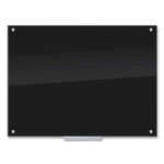 U Brands Glass Dry Erase Board, 47 x 35, Black Surface (UBR171U0001) View Product Image