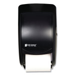 San Jamar Duett Standard Bath Tissue Dispenser, 2 Roll, 7.5 x 7 x 12.75, Black Pearl (SJMR3500TBK) Product Image 