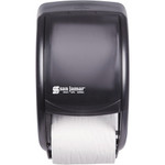 San Jamar Duett Standard Bath Tissue Dispenser - Roll Dispenser - 2 x Roll - 1.62" Roll Diameter - 12.8" Height x 7.5" Width x 7" Depth - Black Product Image 