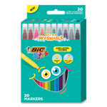 BIC Kids Ultra Washable Markers, Medium Bullet Tip, Assorted Colors, 20/Pack (BICBKCM20AST) View Product Image