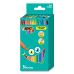 BIC Kids Coloring Crayons, 24 Assorted Colors, 24/Pack (BICBKPC24AST) View Product Image
