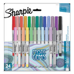 Sharpie Mystic Gems Markers, Ultra-Fine Needle Tip, Assorted, 24/Pack (SAN2136772) View Product Image
