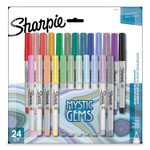 Sharpie Mystic Gems Markers, Ultra-Fine Needle Tip, Assorted, 24/Pack View Product Image
