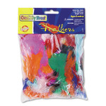 Creativity Street Chenille Kraft Bright Hues Feather Assortment, Natural Turkey Plumage, 1 oz, Approximately 325/Pack (CKC4502) View Product Image