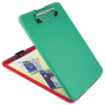 Saunders SlimMate Show2Know Safety Organizer, 0.5" Clip Capacity, Holds 8.5 x 11 Sheets, Red/Green (SAU00580) View Product Image