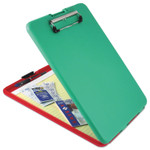 Saunders SlimMate Show2Know Safety Organizer, 0.5" Clip Capacity, Holds 8.5 x 11 Sheets, Red/Green View Product Image