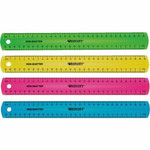 Westcott Shatterproof Ruler - 11.8" Length - 1/16 Graduations - Metric Measuring System - Translucent Assorted Product Image 