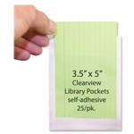 Ashley Productions, Inc. Library Pockets, 3-1/2"x5-1/4", 25/PK, Clear (ASH10408) View Product Image