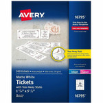 Avery Blank Printable Perforated Raffle Tickets - Tear-Away Stubs - Matte White Product Image 
