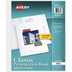 Avery White Presentation Book - Letter - 8 1/2" x 11" Sheet Size - 24 Sheet Capacity - Pocket(s): Internal - Polypropylene Product Image 