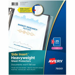 Avery Side Insert Sheet Protectors - For Letter 8 1/2" x 11" Sheet - 3 x Holes - Ring Binder - Side Loading - Clear, Diamond Clear Product Image 