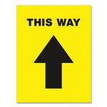 Avery Social Distancing Floor Decals, 8.5 x 11, This Way, Yellow Face, Black Graphics, 5/Pack View Product Image