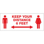 Avery Surface Safe KEEP YOUR DISTANCE Decals - Print/Message "Keep Your Distance" - Rectangular Shape Product Image 