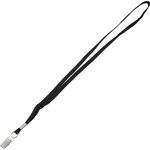 Advantus Flat Clip Lanyard - 36" Length - Black - Woven, Metal Product Image 