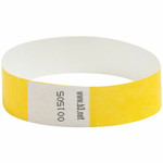 SICURIX Standard Dupont Tyvek Security Wristband - Standard - 0.8" Height x 10" Width - Yellow - Tyvek Product Image 