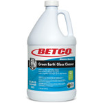 Betco Green Earth Glass Cleaner - Concentrate - 128 fl oz (4 quart) - Bio-based, Non-scratching, Non-streaking, Fog-free, Pleasant Scent, Residue-free - Blue Product Image 