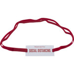 Advantus Social Distancing Chair Strap Sign - Print/Message "Reserved for Social Distancing" - Laminated, Adjustable - Multicolor Product Image 