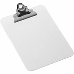 Business Source Plastic Clipboard - 6" x 9" Sheet Size - Spring Clip - Plastic - Clear - (BSN01858) Product Image 