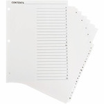 Business Source A-Z Tab Table of Contents Index Dividers - Printed Tab(s) - Character - A-Z - 25 Tab(s)/Set - 8.5" Divider Width x 11" Divider Length - (BSN05858) Product Image 