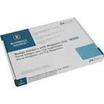 Business Source Magnetic Name Badges - 3" Height x 4" Width - Rubber - White Product Image 