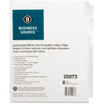 Business Source 3-Ring 8-Tab Indexes (BSN20073) View Product Image