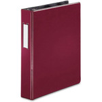 Business Source 1.5" D-Ring Binder - 1 1/2" Binder Capacity - 375 Sheet Capacity - Fastener(s): Slant D-Ring - Pocket(s): Internal - Burgundy Product Image 