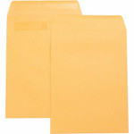 Business Source Press-To-Seal Catalog Envelopes - Catalog - 9" Width x 12" Length - 28 lb - Self-sealing - Brown Kraft Product Image 