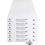 Business Source Magnetic Grip Clips Pack - No. 1 - 1.3" Width - for Paper - Magnetic, Heavy Duty - Silver - (BSN58506BD) Product Image 
