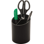 Business Source Large 3-Compartment Plastic Pencil Cup (BSN32355) View Product Image